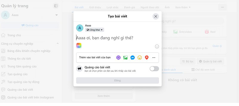 cách tạo fanpage bán hàng trên facebook