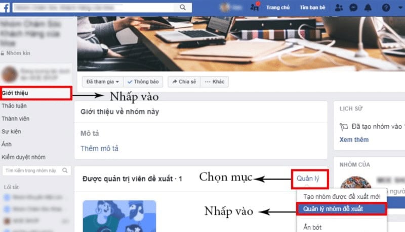 liên kết nhóm với fanpage