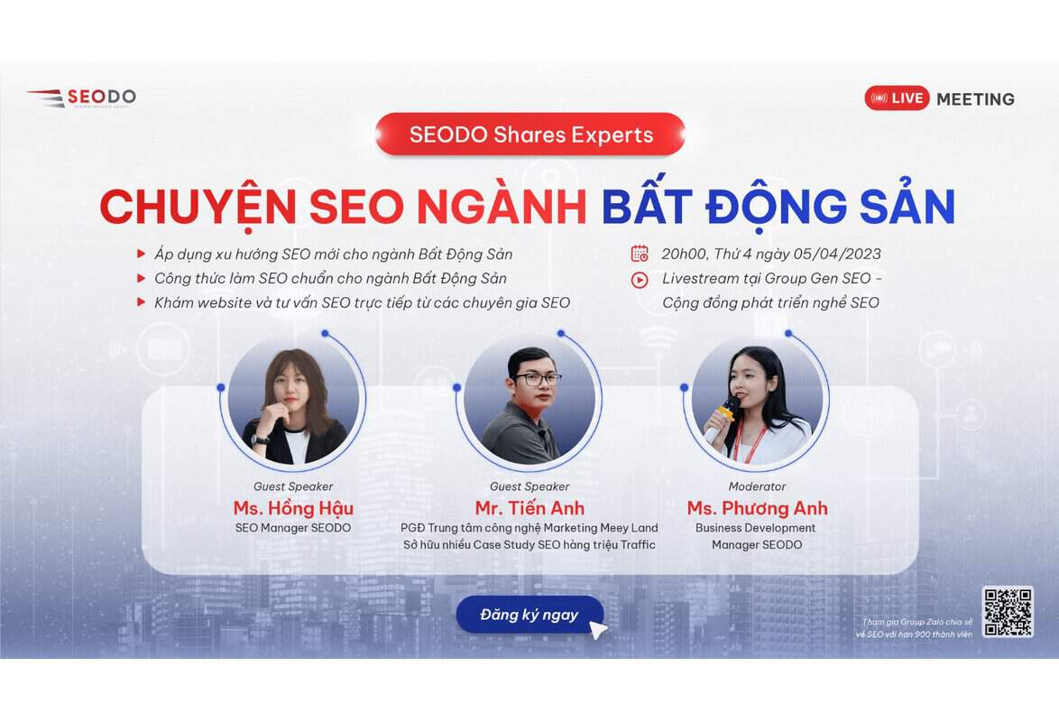 SEODO SHARES EXPERT 2: Chuyện SEO Ngành Bất Động Sản 2023