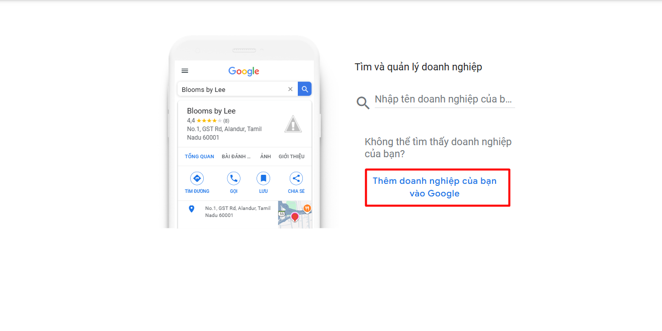 xác minh map google