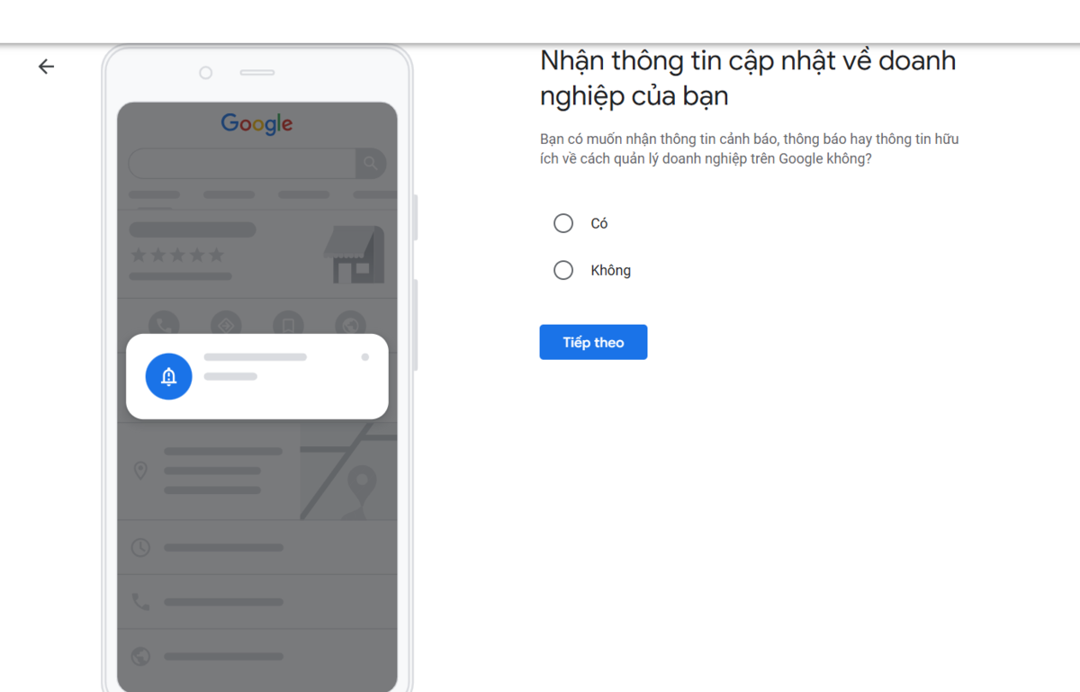 xác minh doanh nghiệp trên google map