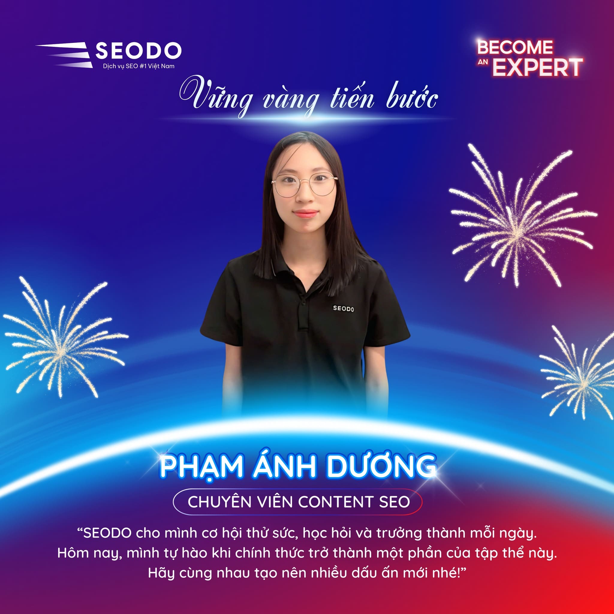 Phạm Ánh Dương - Minh chứng từ TTS Content SEO lên Chuyên viên Content SEO sau 3 tháng thực tập