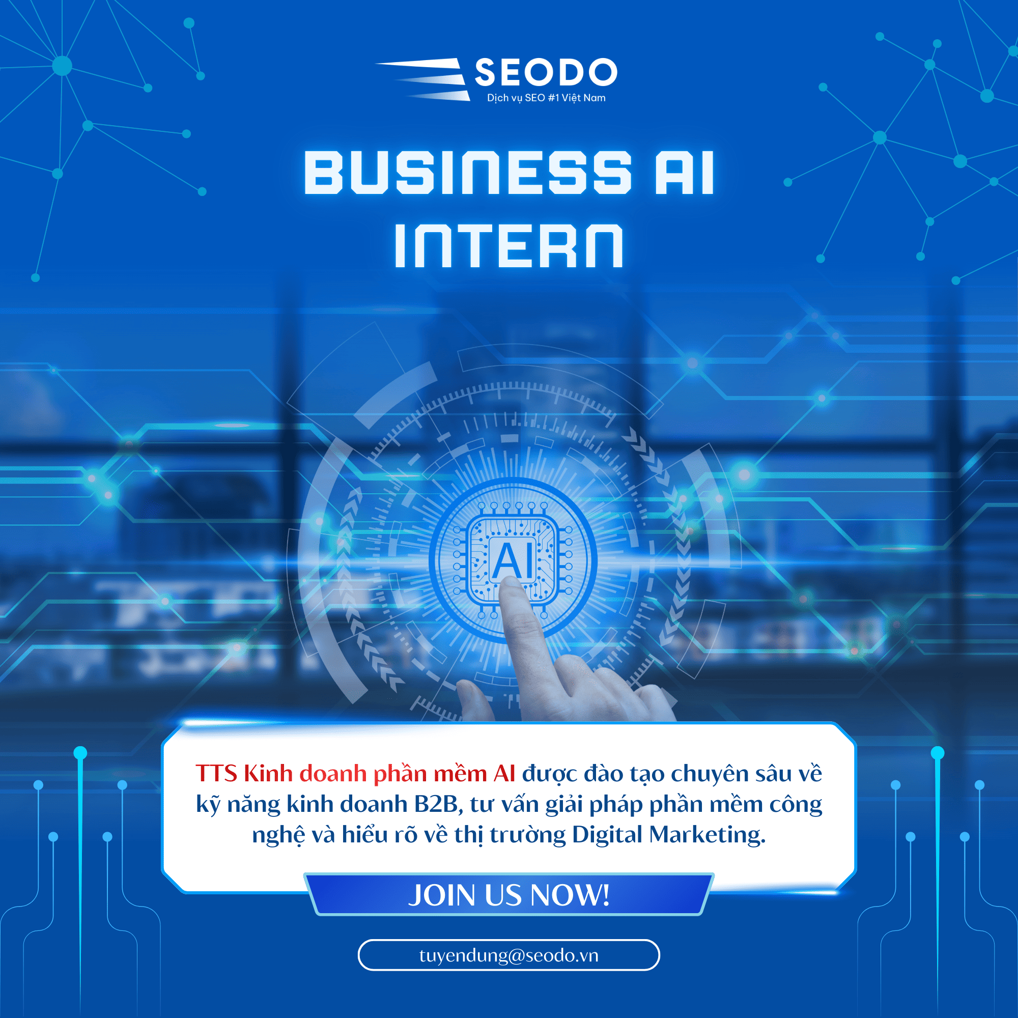 Thực tập sinh Kinh doanh phần mềm AI: Lộ Trình Thăng Tiến Rõ Ràng