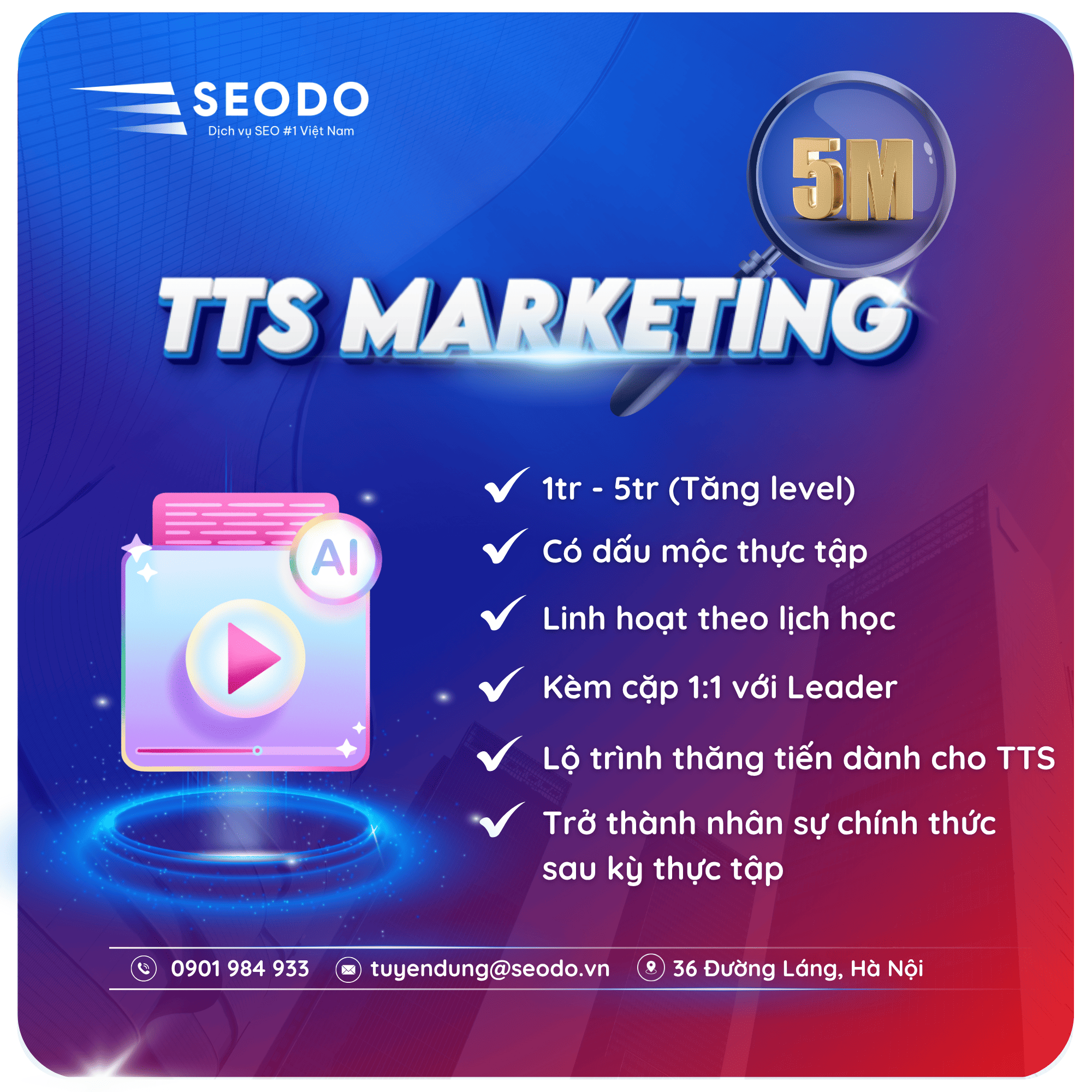 Thực tập sinh Marketing: Lộ Trình Thăng Tiến Rõ Ràng