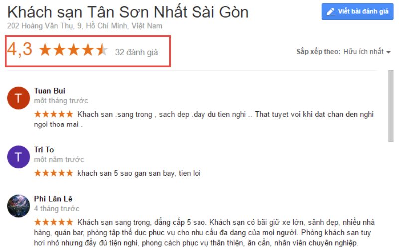 dịch vụ đánh giá google map