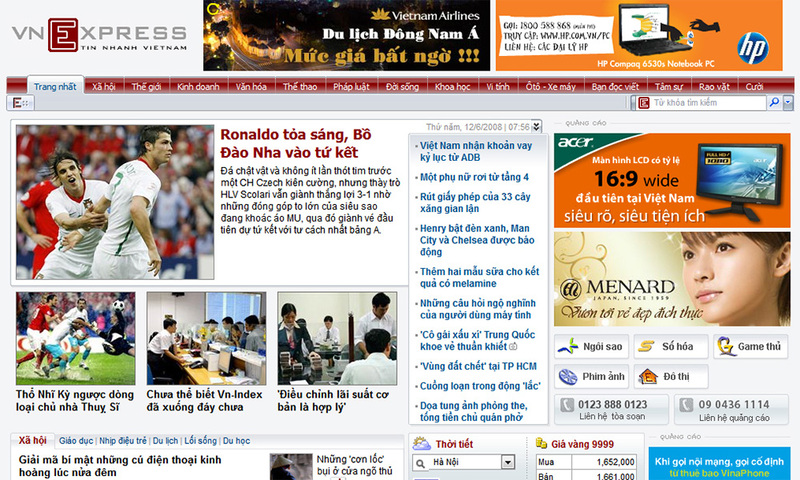 Báo điện tử có lượng truy cập nhiều nhất