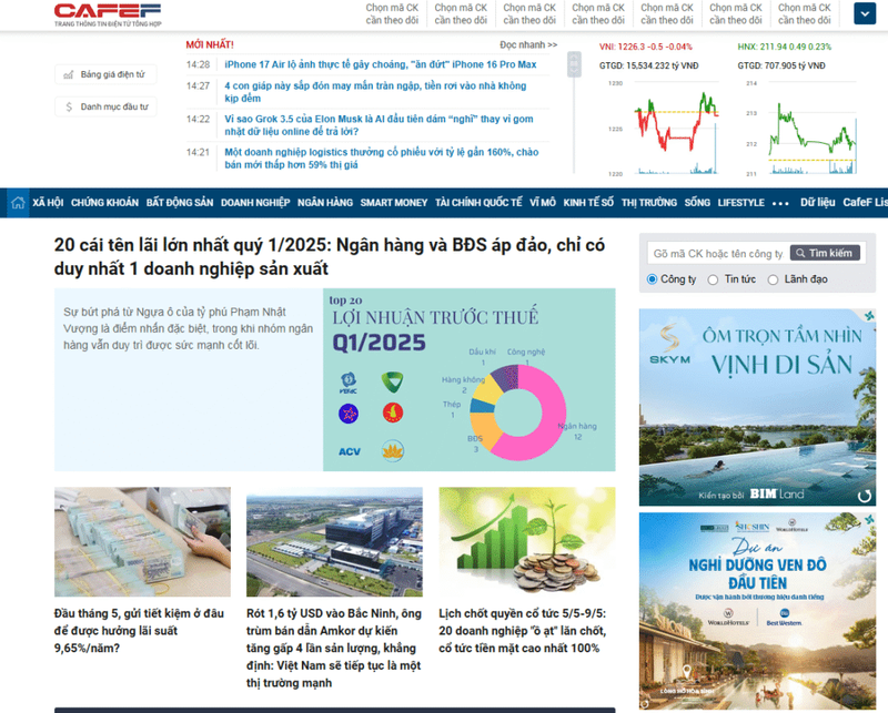 cafef và cafebiz khác nhau như thế nào