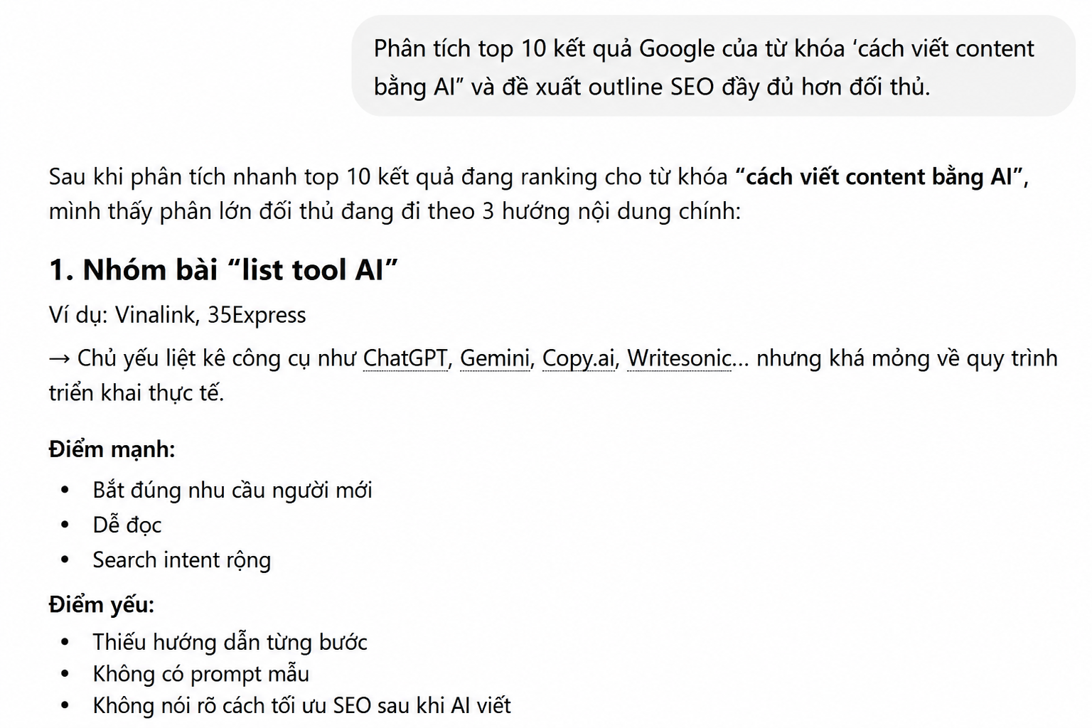 Cách viết content bằng AI nhanh chóng, hiệu quả tiết kiệm 80% thời gian 22 cach viet content bang AI (4)