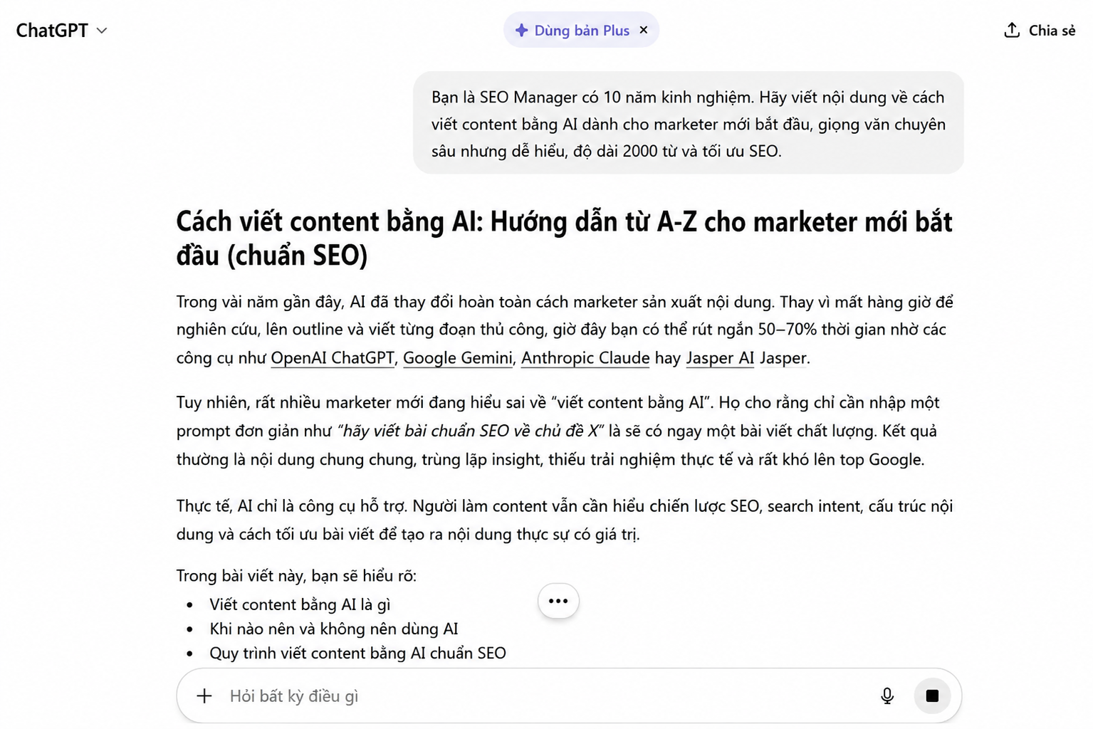 Cách viết content bằng AI nhanh chóng, hiệu quả tiết kiệm 80% thời gian 23 cach viet content bang AI (5)