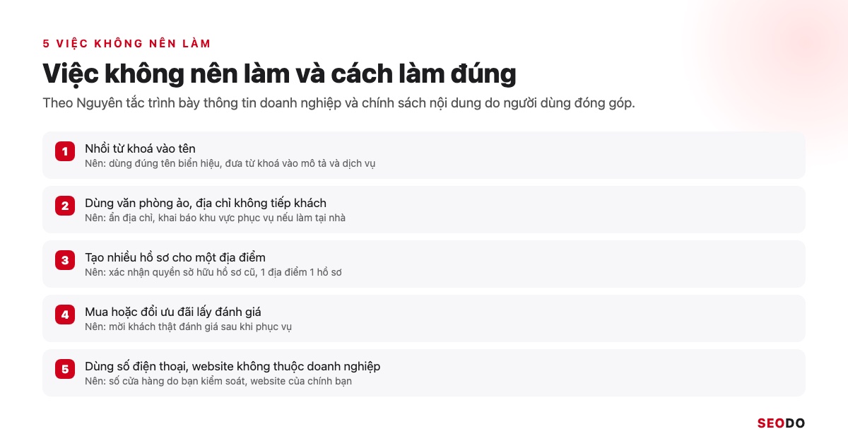 Năm việc không nên làm khi thêm địa điểm trên Google Maps kèm việc nên làm thay thế