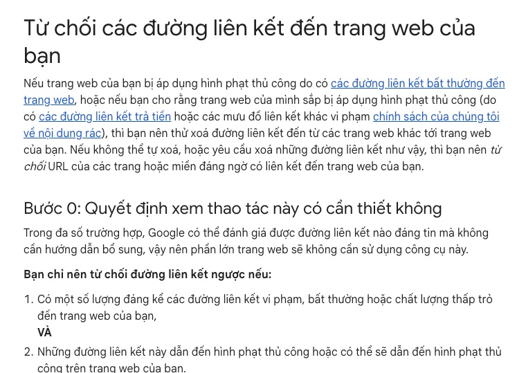 SEO Offpage Là Gì? 8 Kỹ Thuật Xây Dựng Uy Tín Website An Toàn (Cập Nhật 2026) 58 Tài liệu trợ giúp Search Console về công cụ disavow, nêu hai điều kiện cần có trước khi từ chối liên kết