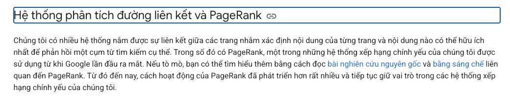 SEO Offpage Là Gì? 8 Kỹ Thuật Xây Dựng Uy Tín Website An Toàn (Cập Nhật 2026) 37 Đoạn giới thiệu Link analysis systems and PageRank trong tài liệu hệ thống xếp hạng của Google Search Central