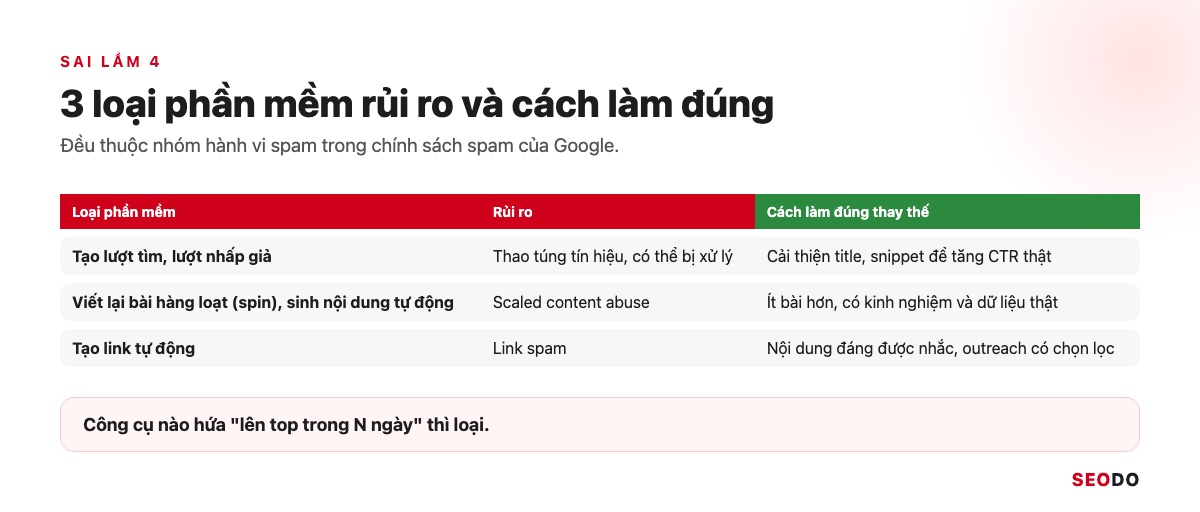 Bảng 3 loại phần mềm rủi ro và cách làm đúng thay thế